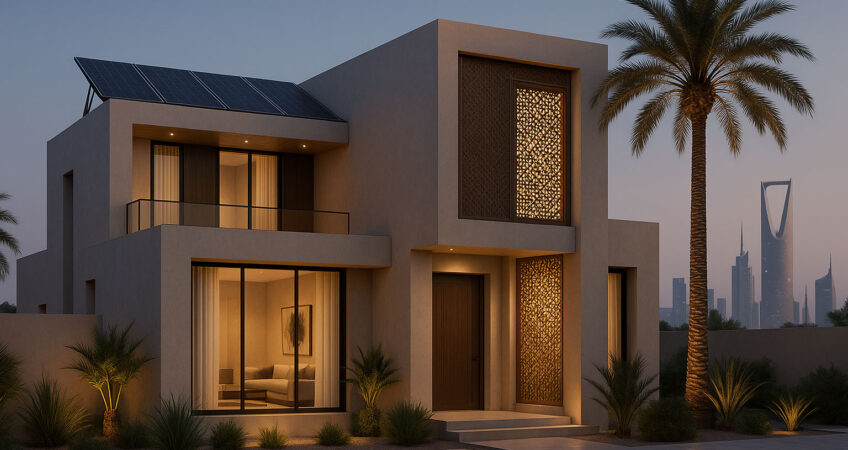 اتجاهات تصميم فلل 2025 في الرياض تركّز على كفاءة الطاقة، المساحات المرنة، والطابع المعماري المحلي—ثلاث لمسات ترفع قيمة إعادة البيع وتضمن مطابقة الكود السعودي.