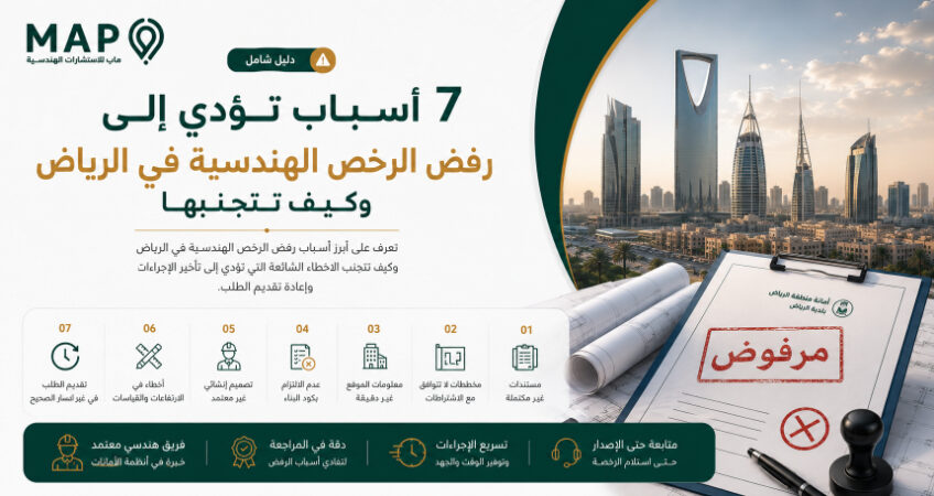 تعرف على أبرز أسباب رفض الرخص الهندسية في الرياض وكيف تتجنب الأخطاء الشائعة التي تؤدي إلى تأخير الإجراءات وإعادة تقديم الطلب.