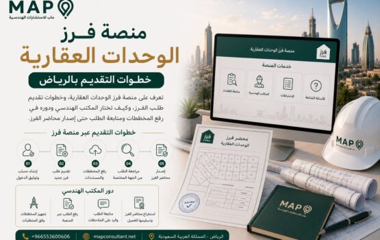 تعرف على منصة فرز الوحدات العقارية، وخطوات تقديم طلب الفرز، وكيف تختار المكتب الهندسي ودوره في رفع المخططات ومتابعة الطلب حتى إصدار محاضر الفرز بالرياض.