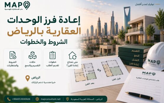 دليل إعادة فرز الوحدات العقارية في الرياض للتقسيم والدمج والإضافة وتعديل بيانات الوحدات.